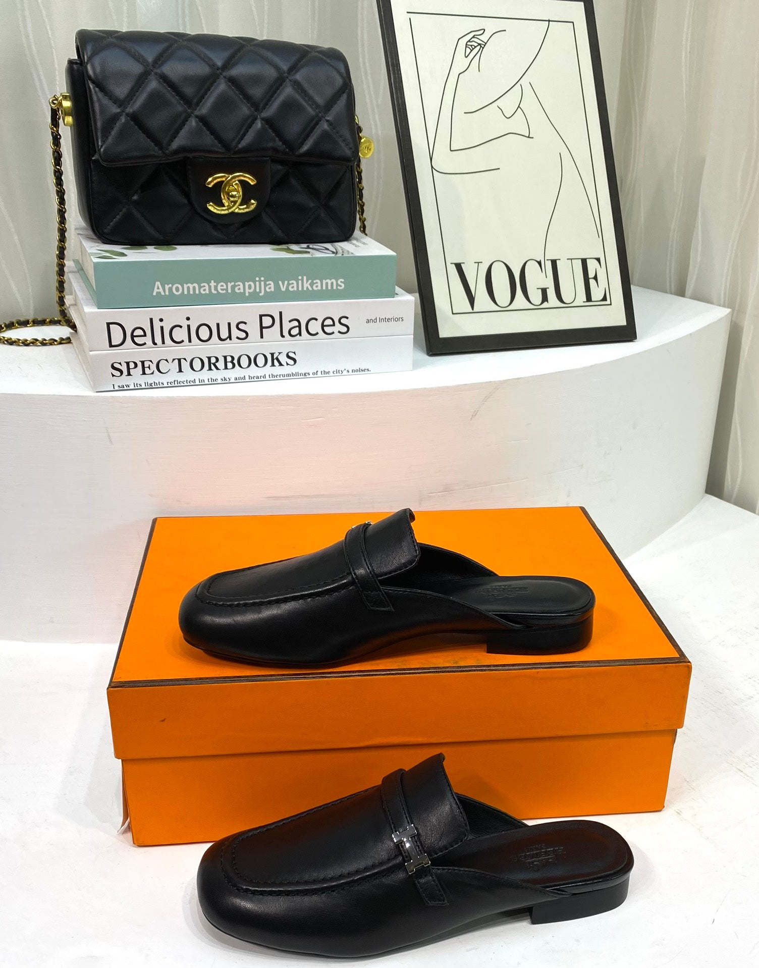 IENA MULE BLACK CALFSKIN、mysite、Cacoeks