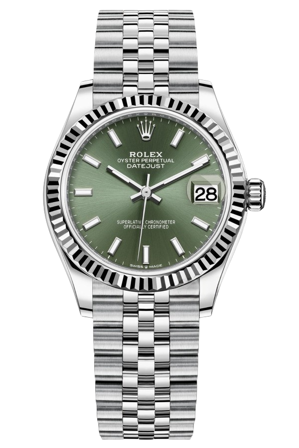 Rolex Datejust 36mm Super Clone Swiss Watch Stainless Steel Jubilee Bracelet Mint Green Dial Ref M278274-0018-2236 Swiss Movement