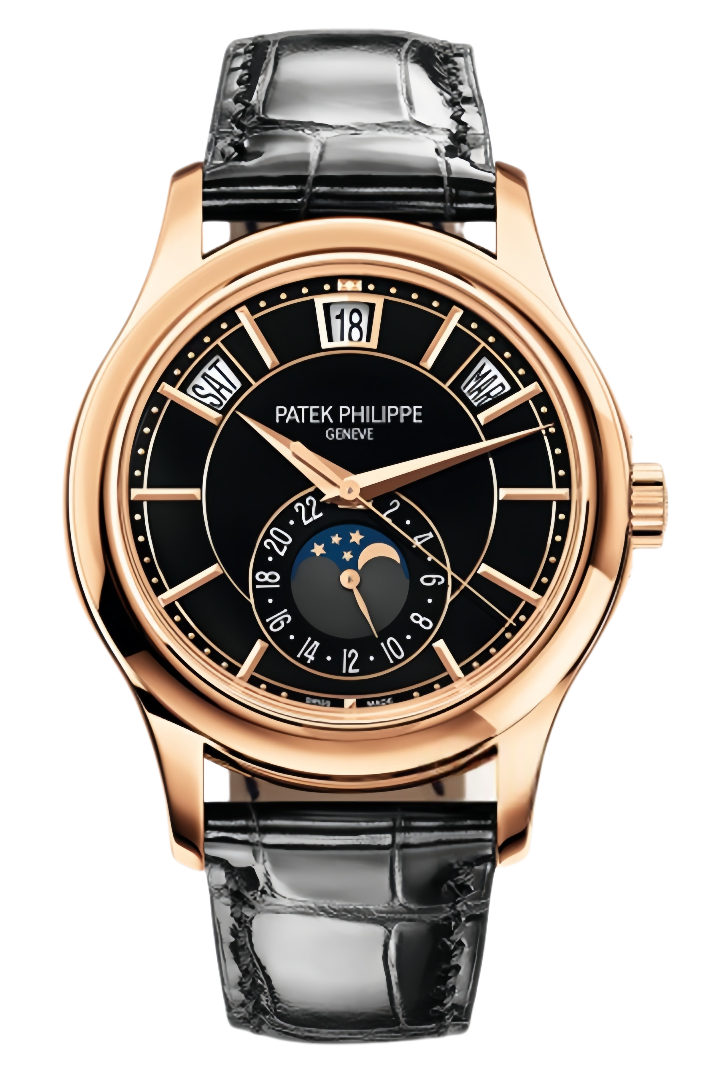 Patek Philippe Complications Ref. 5205R-010 Super Clone Watch – Rose Gold Silver Dial Fake Replica