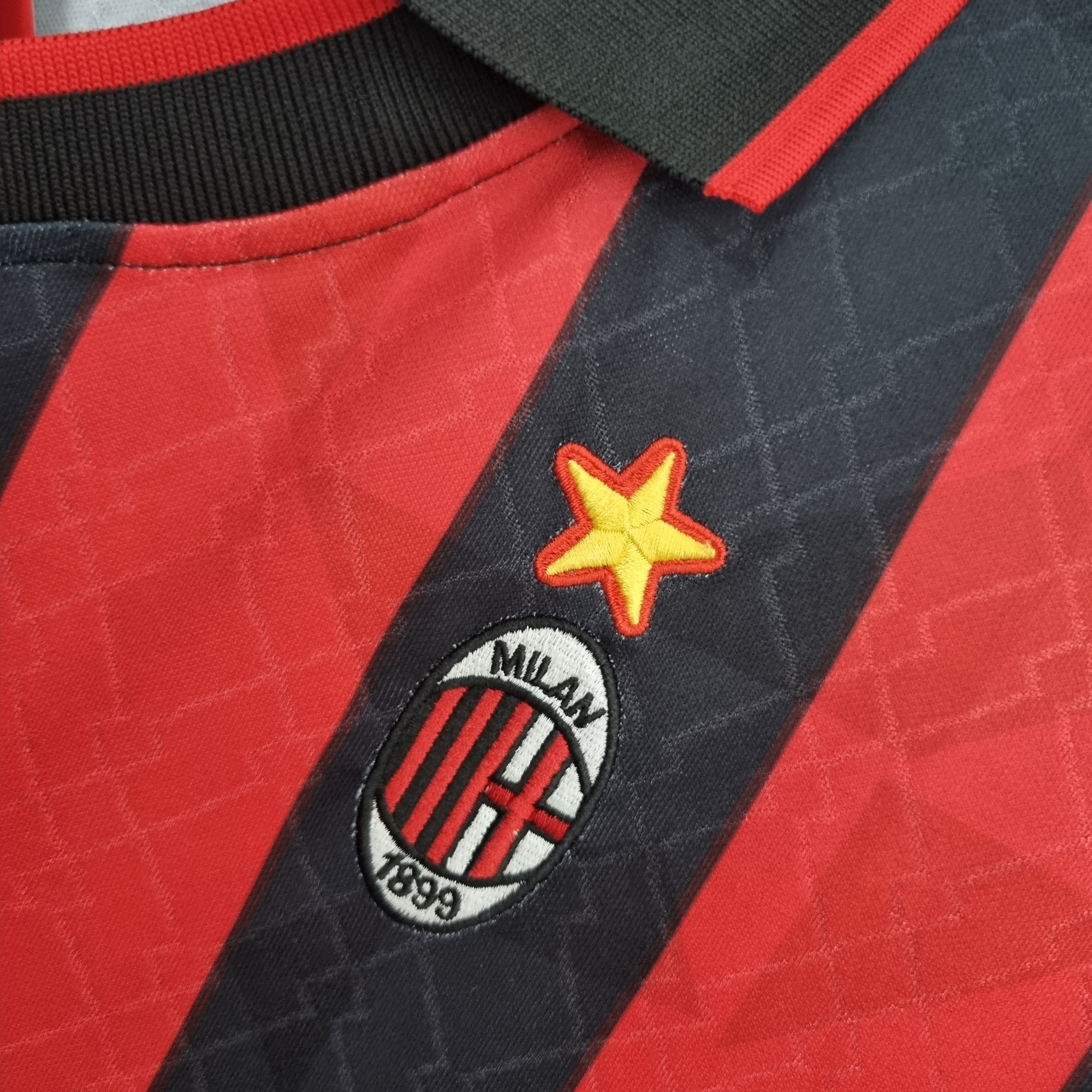 JerseysGala.com | Retro AC Milan 95-96 Home Stadium Jersey -Customize Name, Number and Patch | Worldwide Shipping