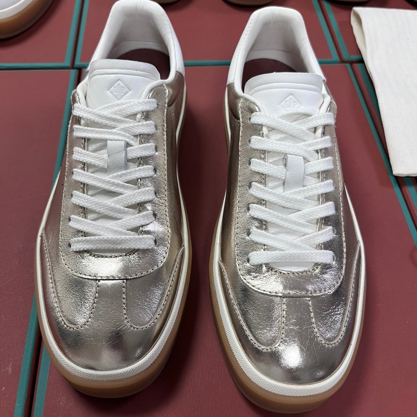 LP TENNIS WALK SNEAKERS SILVER CALFSKIN、mysite、Cacoeks
