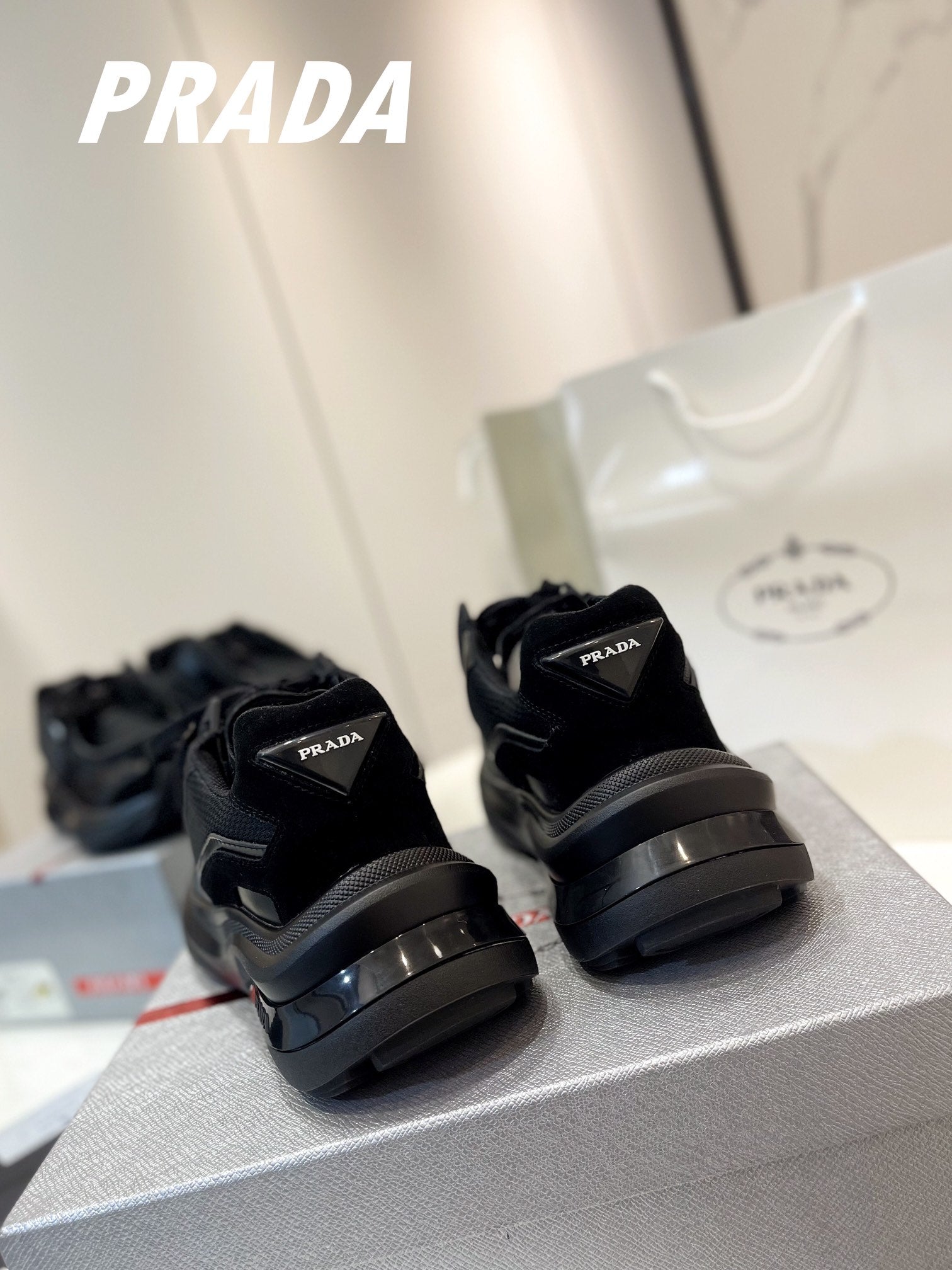 PRA SYSTEME BRUSHED SNEAKERS BLACK CALFSKIN、mysite、Cacoeks