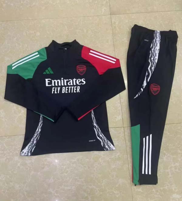 2024/2025 Arsenal Half-Pull Training Suit Black Football Shirt 1:1 Thai Quality Set:football jersey mysite: unitedjerseyfootball 邓江浪:football