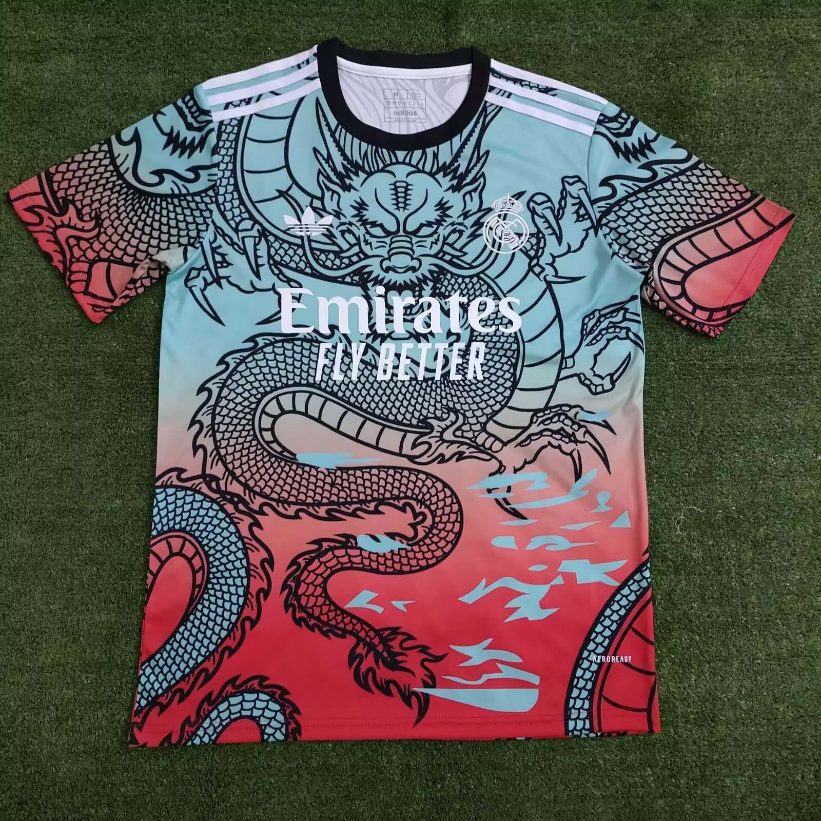2024/2025 Real Madrid Special Edition Light blue and Red Football Shirt 1:1 Thai Quality:football jersey mysite: unitedjerseyfootball 邓江浪:football