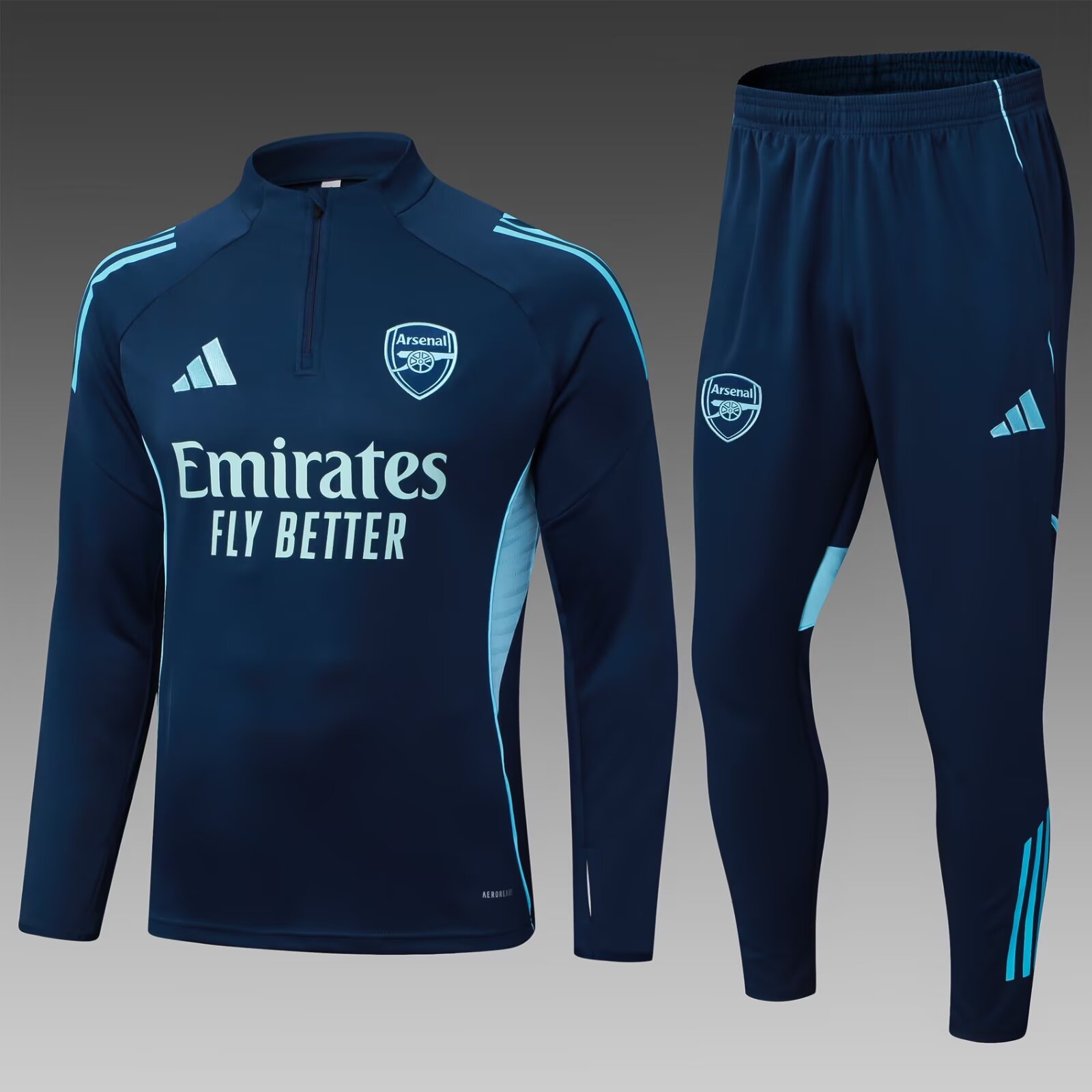 2025/2026 Arsenal Half-Pull Training Suit Royal Blue Football Shirt 1:1 Thai Quality Set:football jersey mysite: unitedjerseyfootball 邓江浪:football