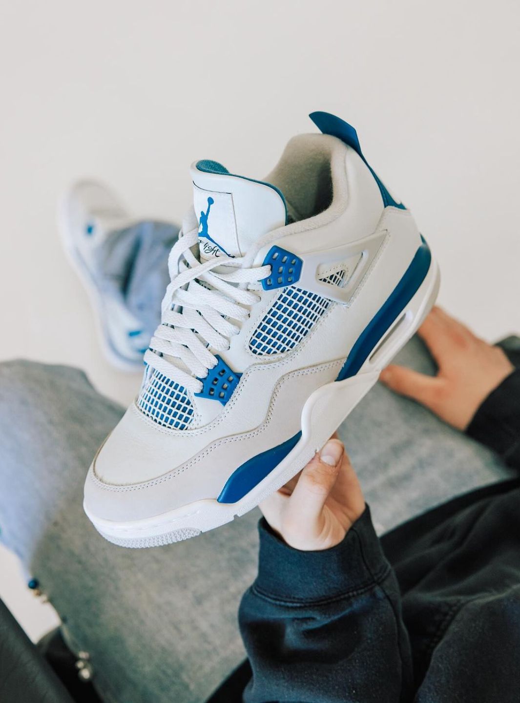 Air Jordan 4 Retro Military Blue (2024)、JORDAN、Cacoeks