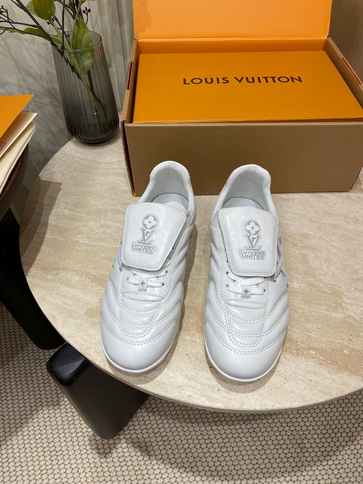 FOOTPRINT SOCCER SNEAKER IN WHITE CALFSKIN、mysite、Cacoeks