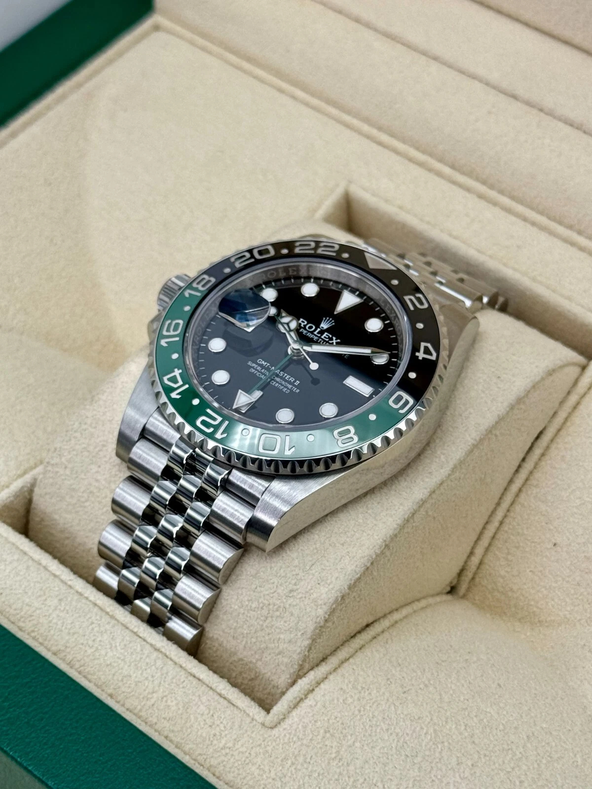 RolexGMT Masterll Sprite 'Jubilee Bracelet'SuperClone Swiss Replica Watch Ref 126720VTNR 3285S wiss Movement