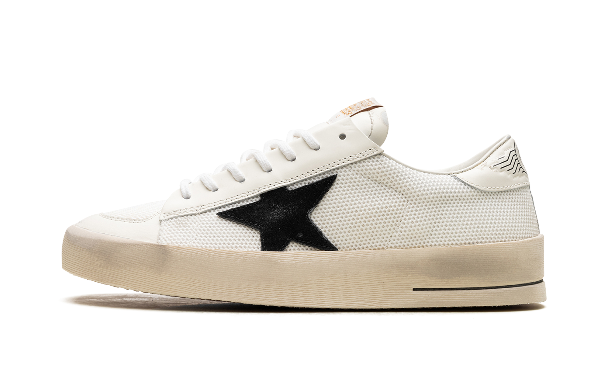 STARDAN NET UPPER SHINY LEATHER TOE AND HEEL SUEDE STAR "WHITE BLACK"、mysite、Cacoeks