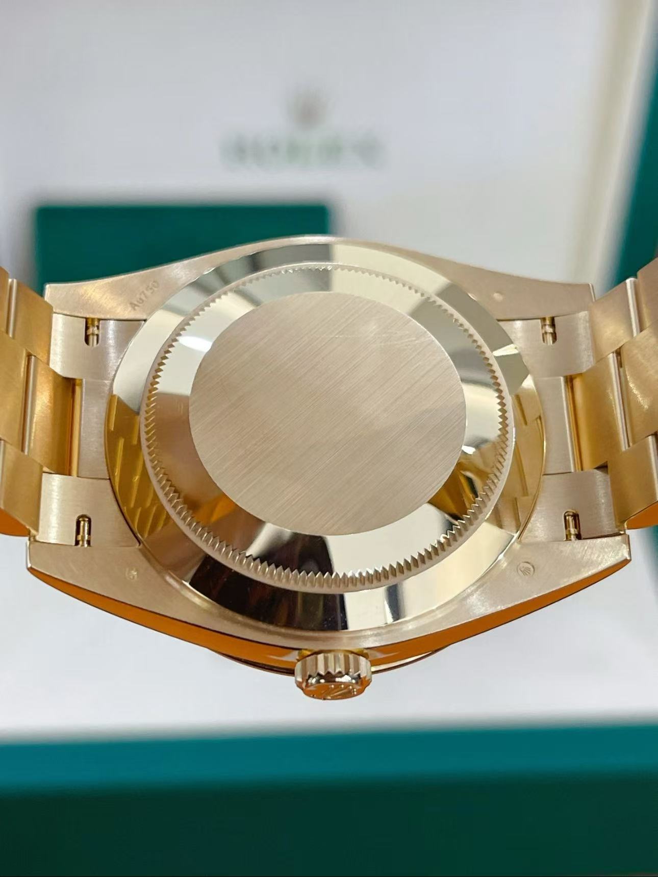 Rolex Day-Date Super Clone Swiss Replica Watch Ref M228348RBR-0039 Black Sugar Dial 3255 Swiss Movement