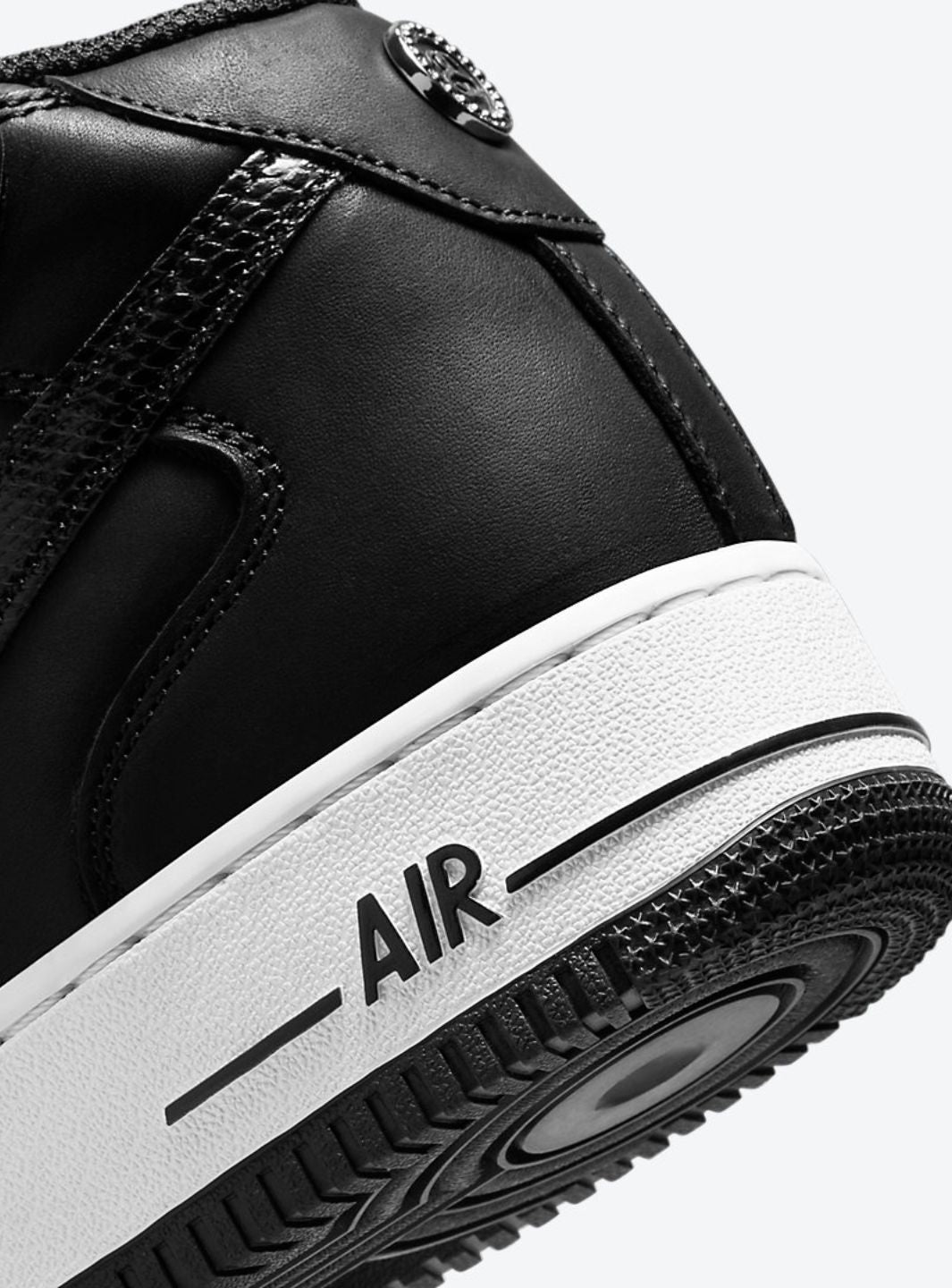 Nike Air Force 1 Mid Stussy Black White、NIKE、Cacoeks