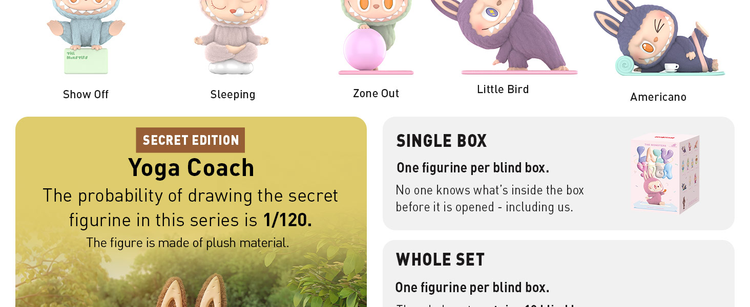 THE MONSTERS Lazy Yoga Series Figures