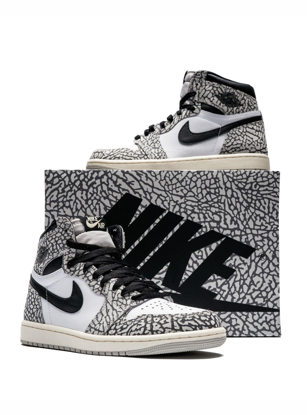 Air Jordan 1 Retro High OG White Cement、JORDAN、Cacoeks