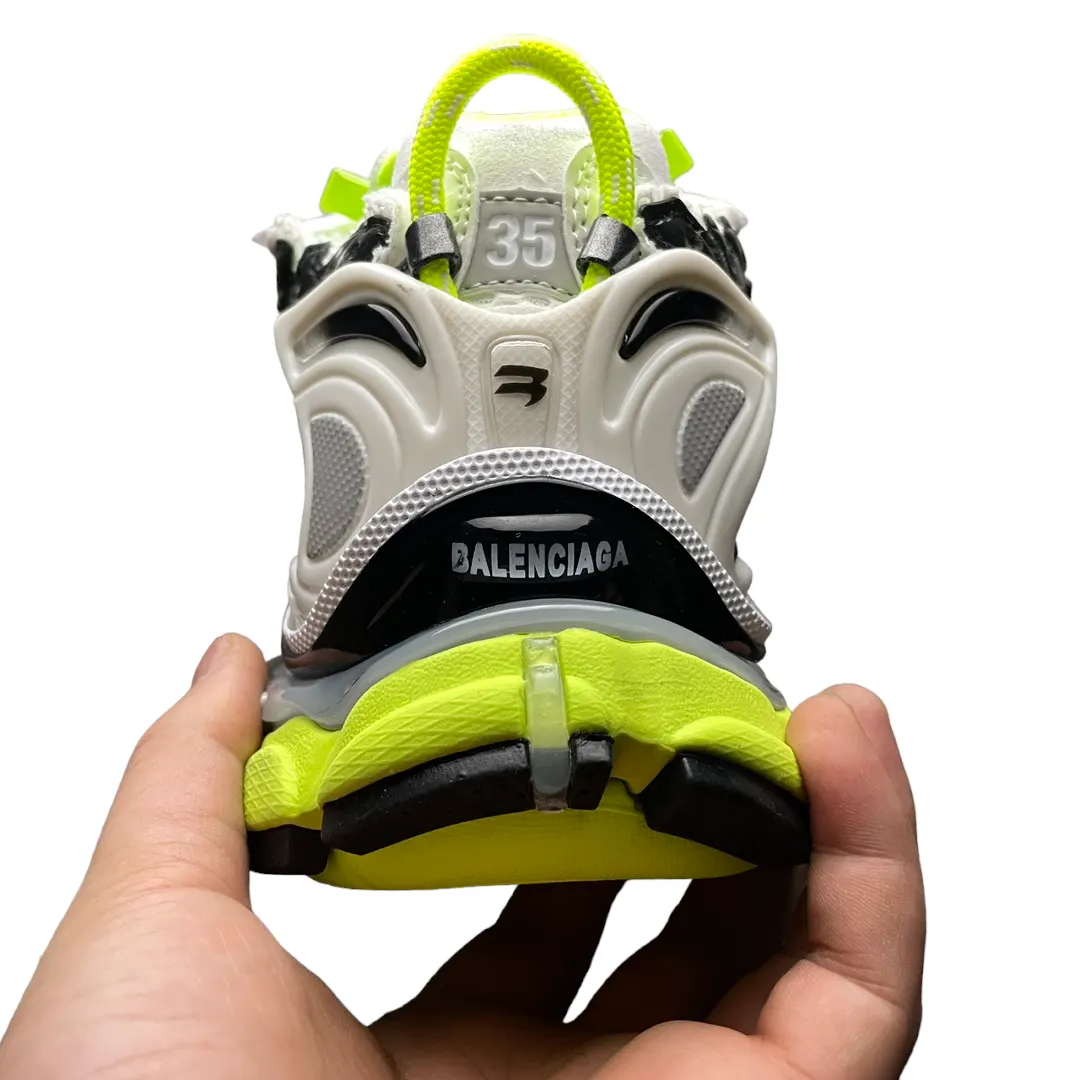 Balenciaga Runner Trainer In White Black Fluo Yellow、mysite、Cacoeks
