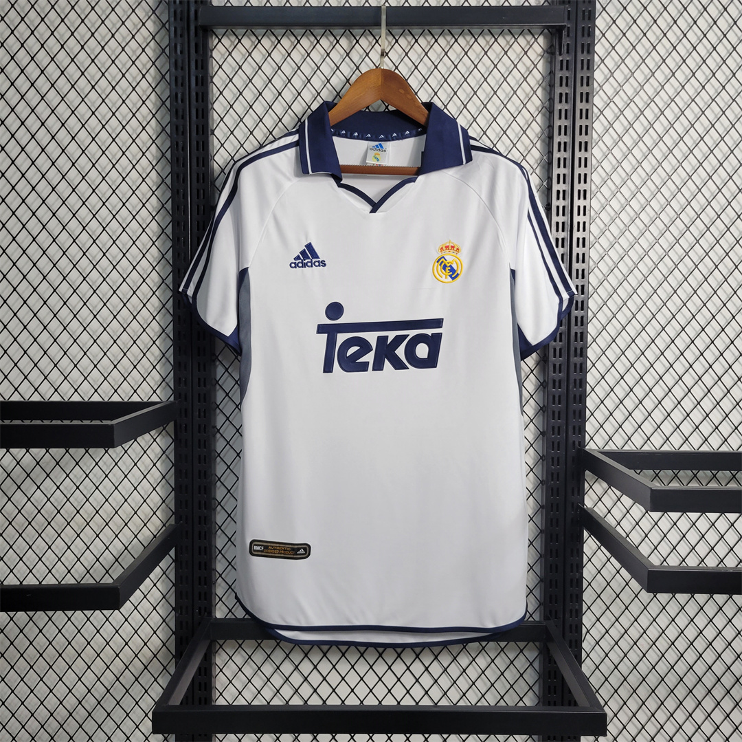 JerseysGala.com | Retro Real Madrid 00-01 Home Stadium Jersey -Customize Name, Number and Patch | Worldwide Shipping