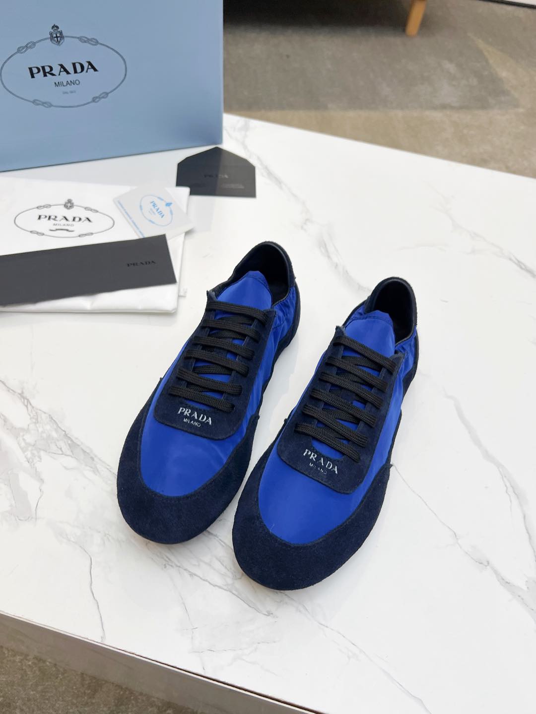 COLLAPSE SNEAKERS IN BLUE SUEDE AND NYLON、mysite、Cacoeks