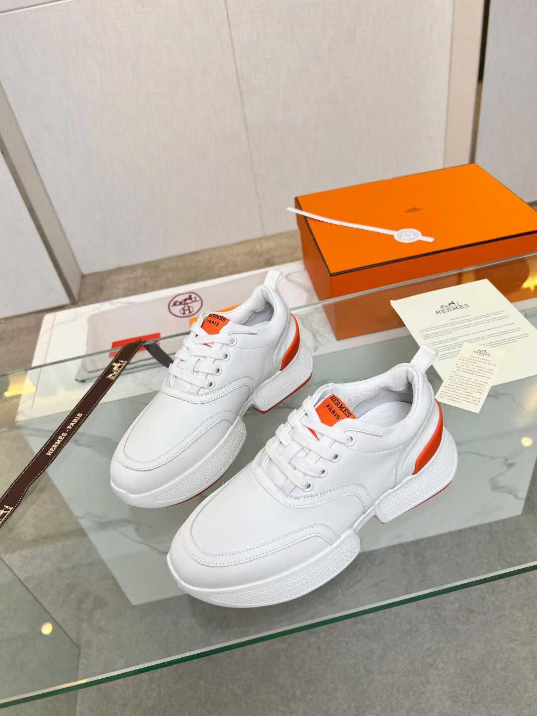 GIGA SNEAKER ORANGE MIX WHITE CALFSKIN、mysite、Cacoeks