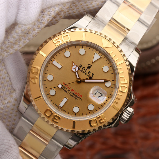 brand Yacht-Master 1 Goldmix (Gold and Blue Dial) 168623 Stainless Steel 40mm luxury watch for sale – NeveReL