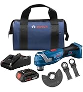 BOSCH GOP18V-34B12 18V Brushless StarlockPlus Oscillating Multi-Tool Kit with (1) 2 Ah Standard ...