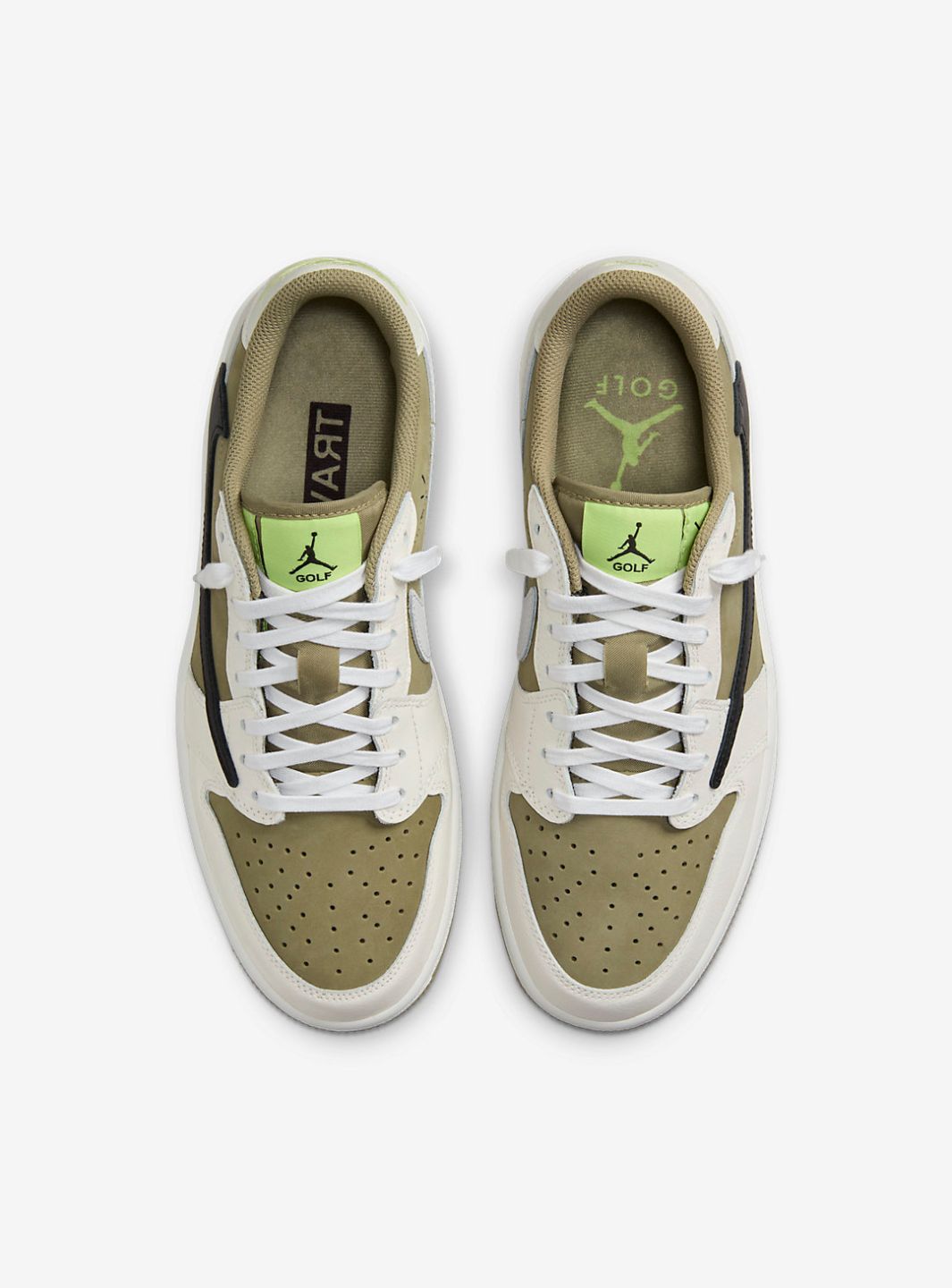 Air Jordan 1 Retro Low Golf Travis Scott Neutral Olive、JORDAN、Cacoeks