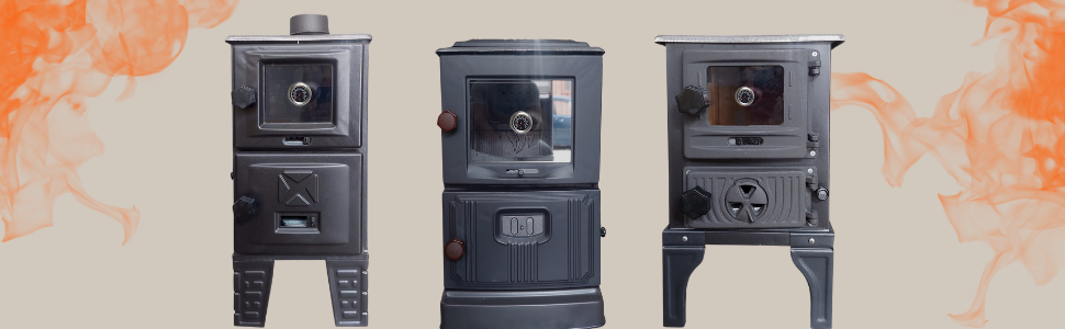 Cast, Iron, Cook, Stove, Oven, Burning, Range, Kitchen, Cooker,  Section, Thermometer, Cabin