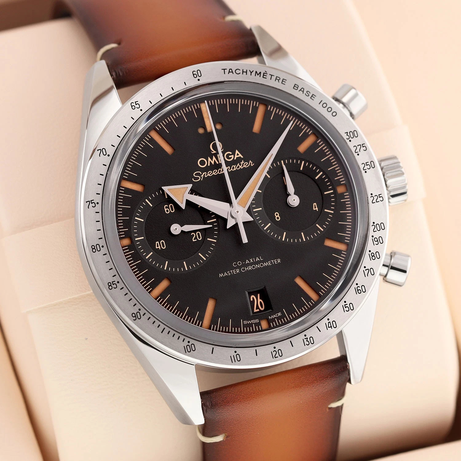 Omega Speedmaster Ref. 332.12.41.51.01.001 Super Clone Watch – Black Dial Leather Strap Fake Replica