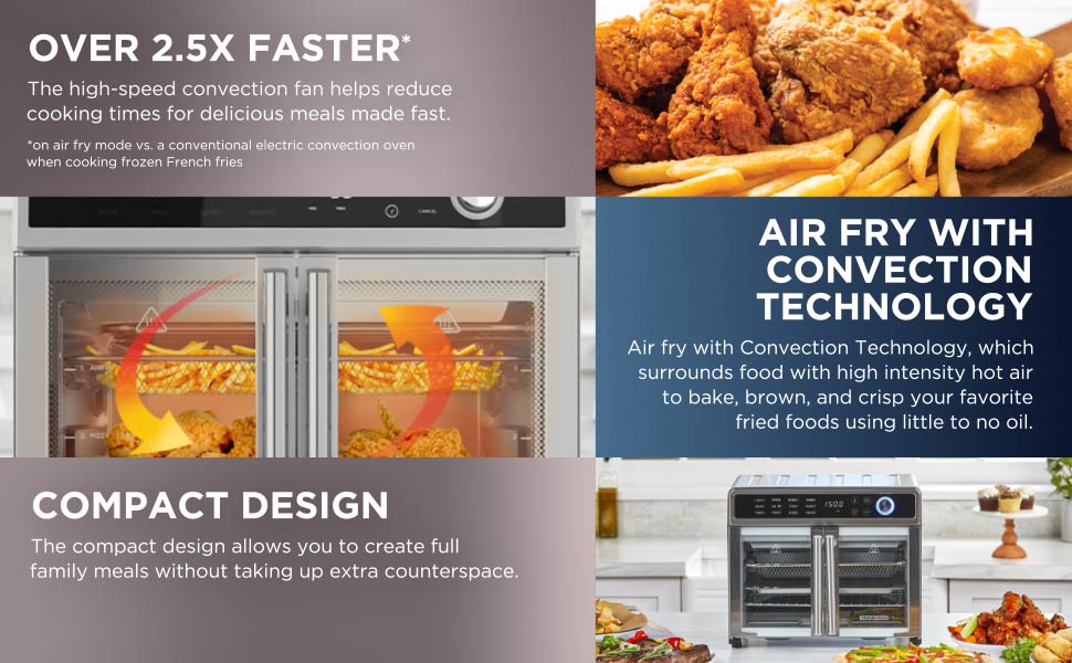 faster cooking crispy result oven air fry