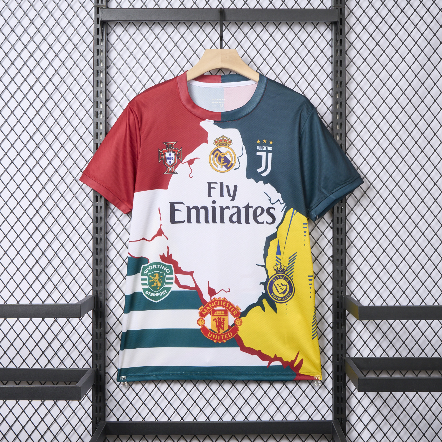 foot-Cristiano Ronaldo Career Commemorative Jersey Real Madrid Juventus Portugal Manchester United Al Nassr Sporting CP - Fans Version