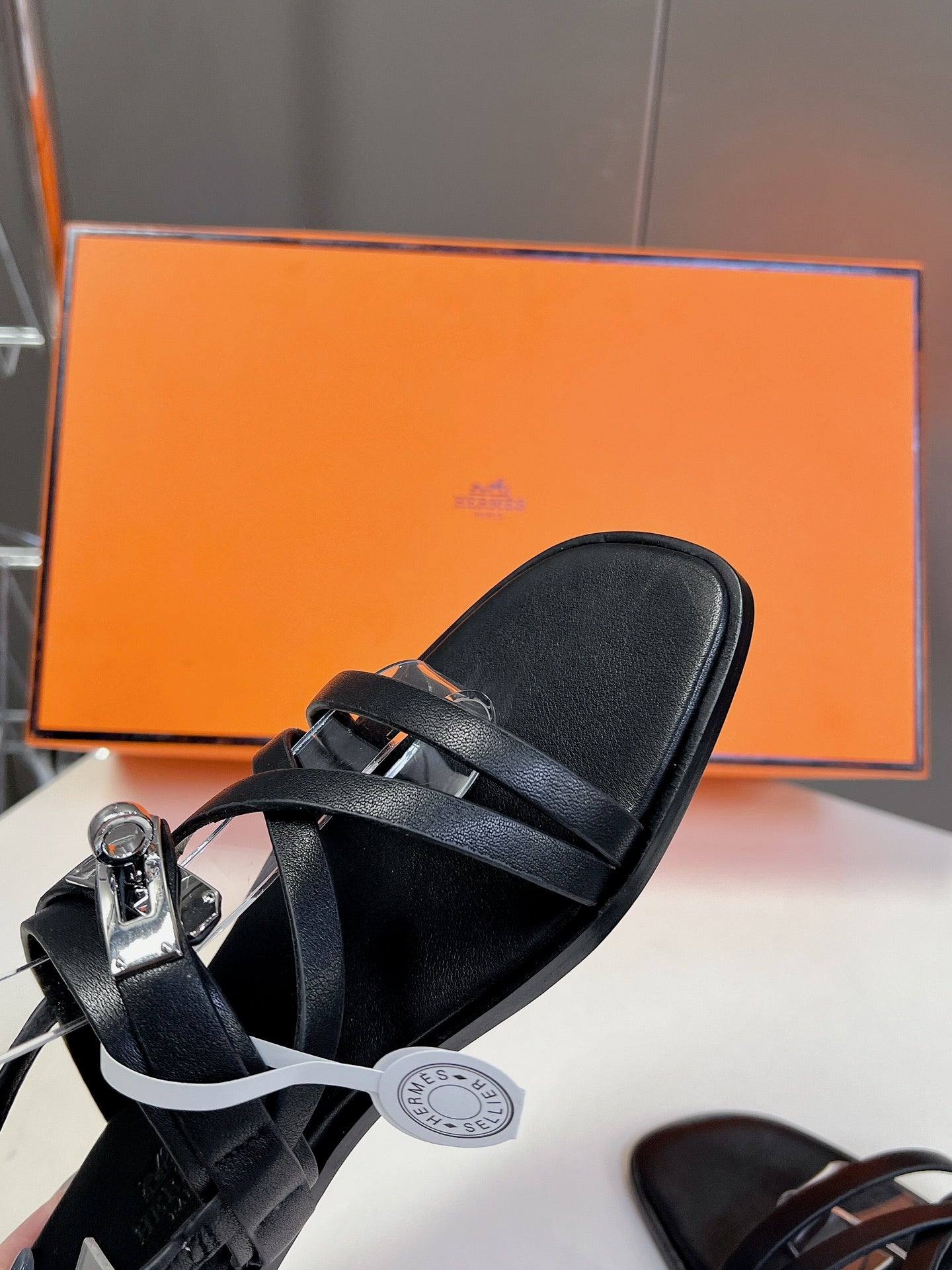 JUNE SANDAL BLACK CALFSKIN、mysite、Cacoeks