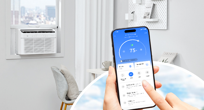 Midea 12000 BTU Smart Inverter Air Conditioner Window Unit with Heat Premium A+3