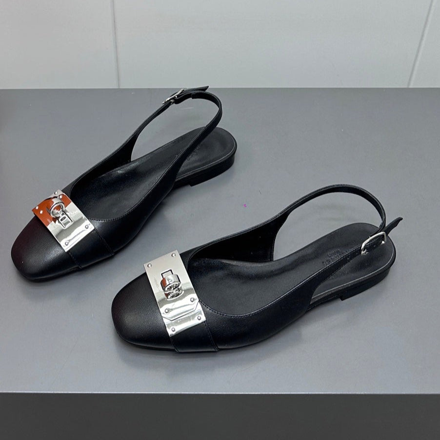 INNOCENTE SLINGBACK IN BLACK CALFSKIN、mysite、Cacoeks