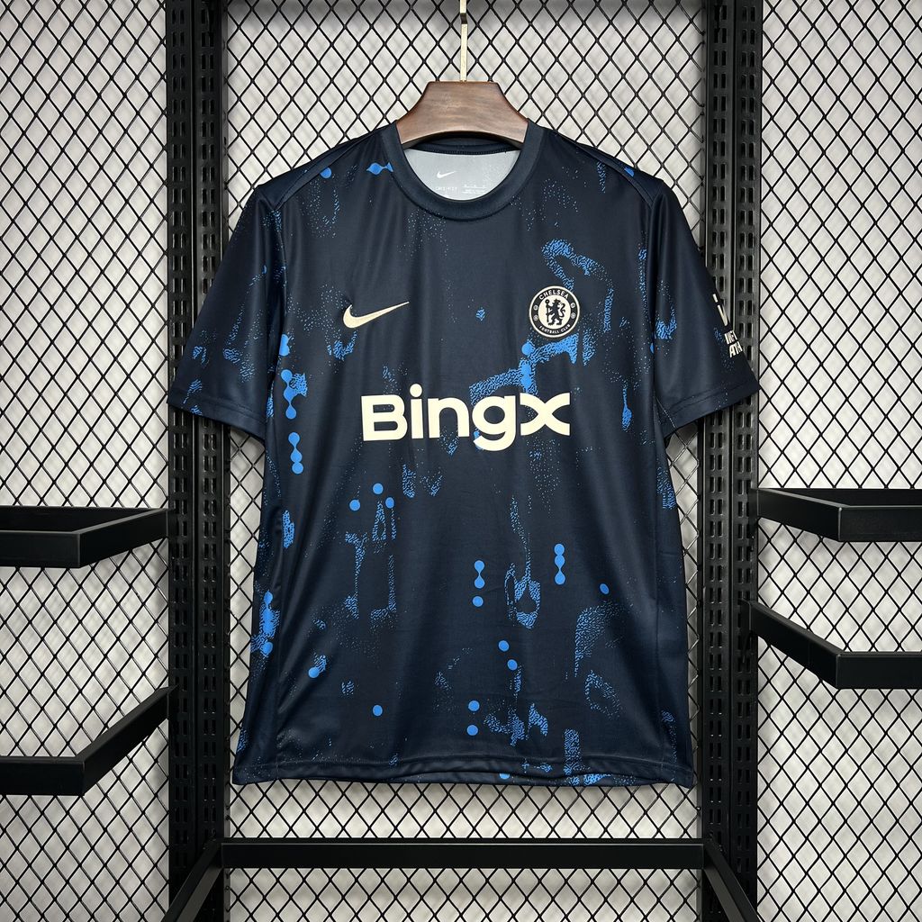 SIUjerseys-C.H.E.L.S.E.A 24-25 Dark Blue Pre-Match Training Jersey - Fans Version