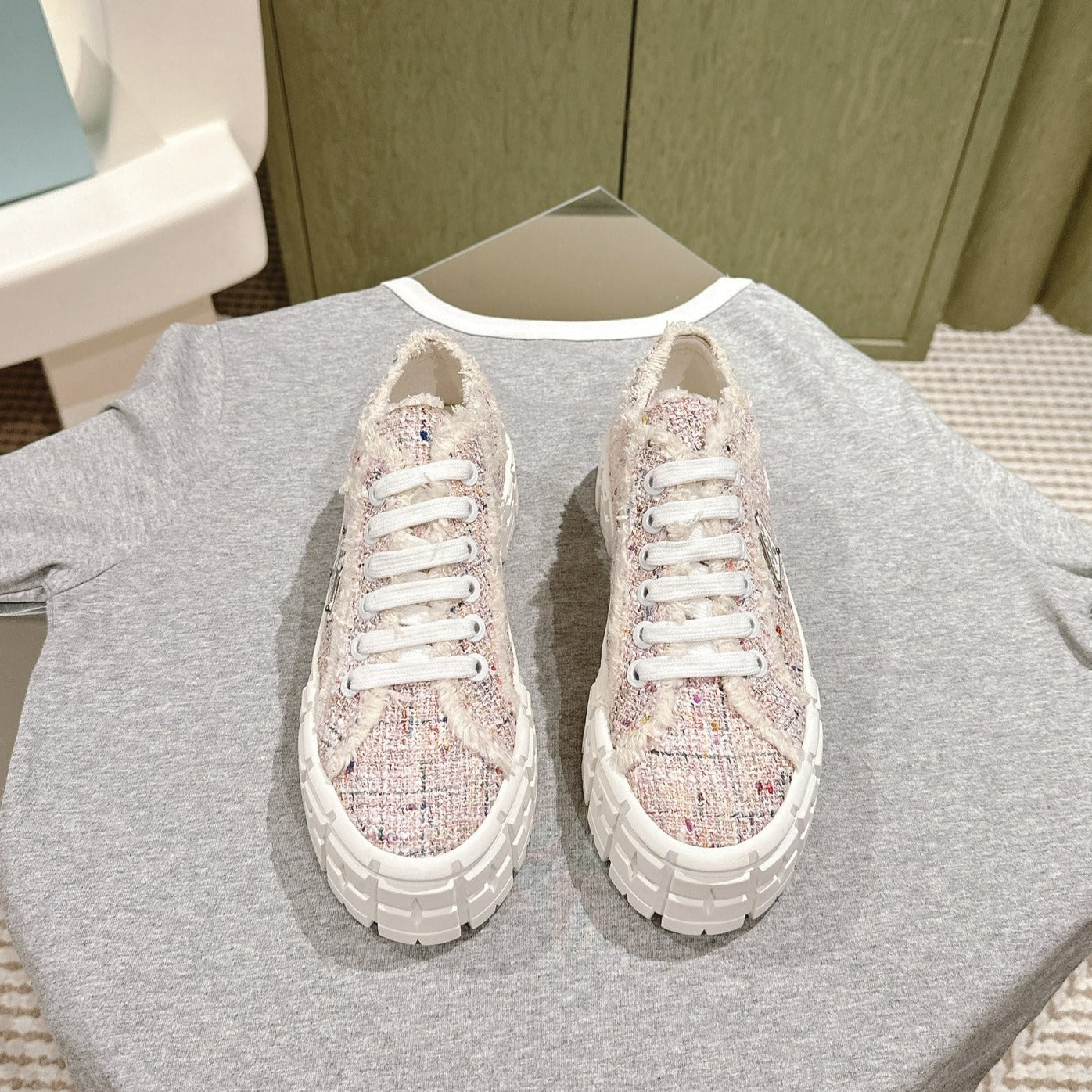 PRA DOUBLE WHEEL RE-NYLON GABARDINE SNEAKERS ALMOND FABRIC、mysite、Cacoeks