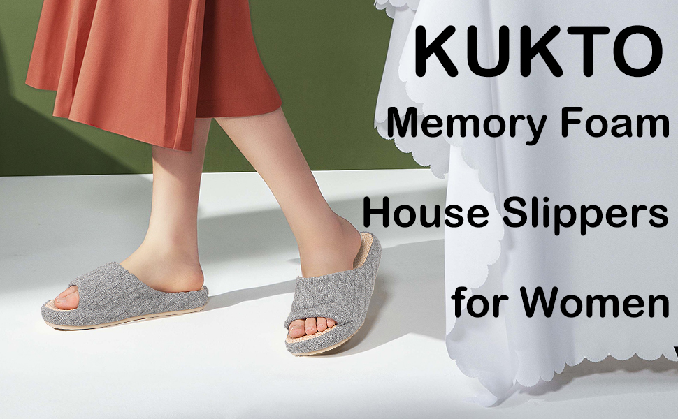 Memory Foam House Slippers For Women