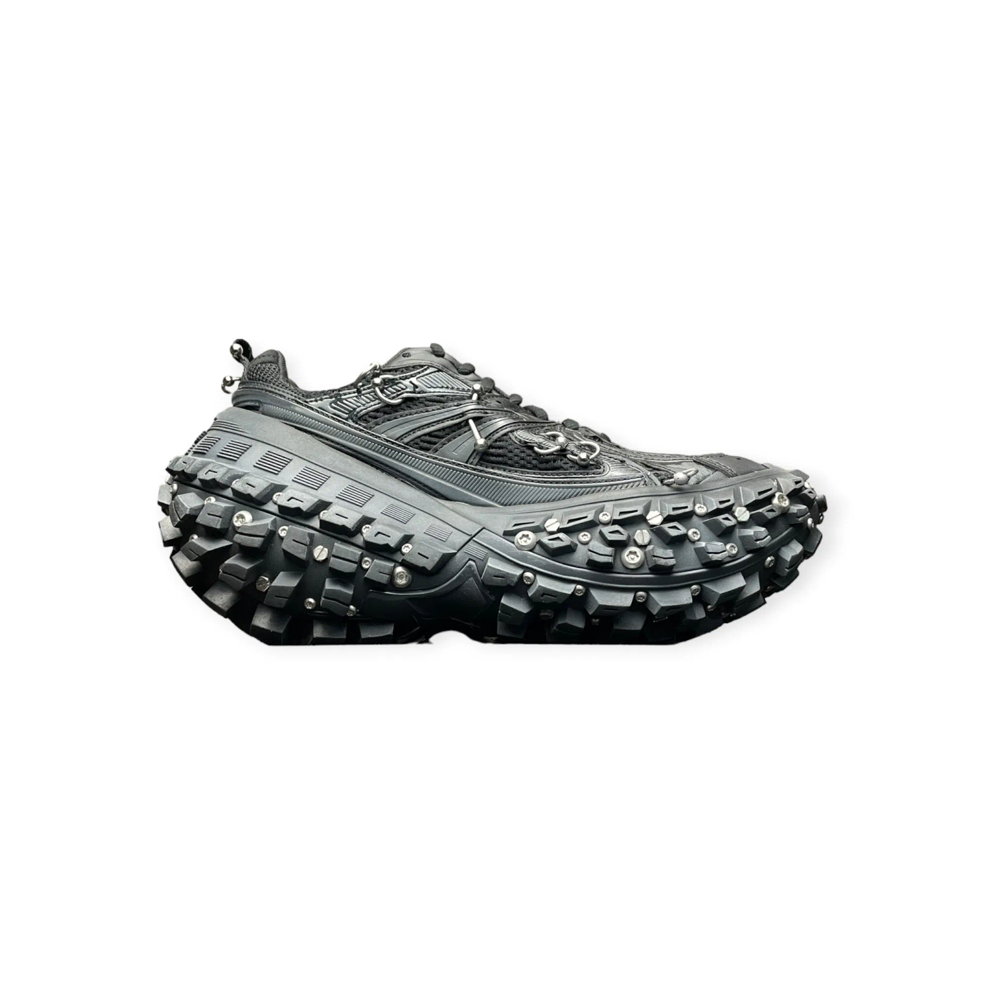 Balenciaga Bouncer Screw Sneaker With Piercings In Black、mysite、Cacoeks