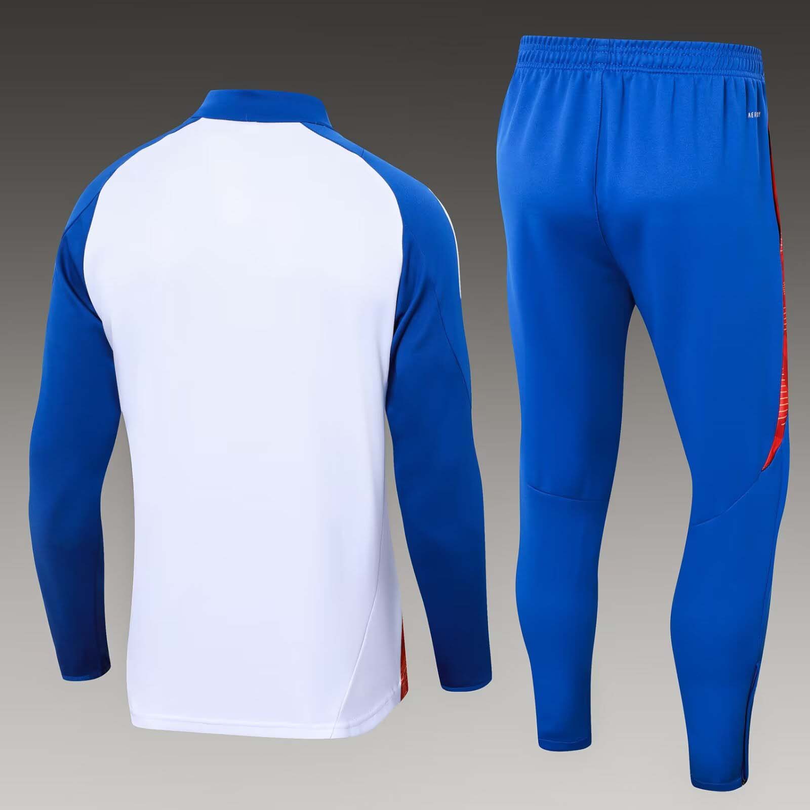 2024/2025 Lyon Half-Pull Training Suit White Football Shirt Set:football jersey mysite: unitedjerseyfootball 邓江浪:football