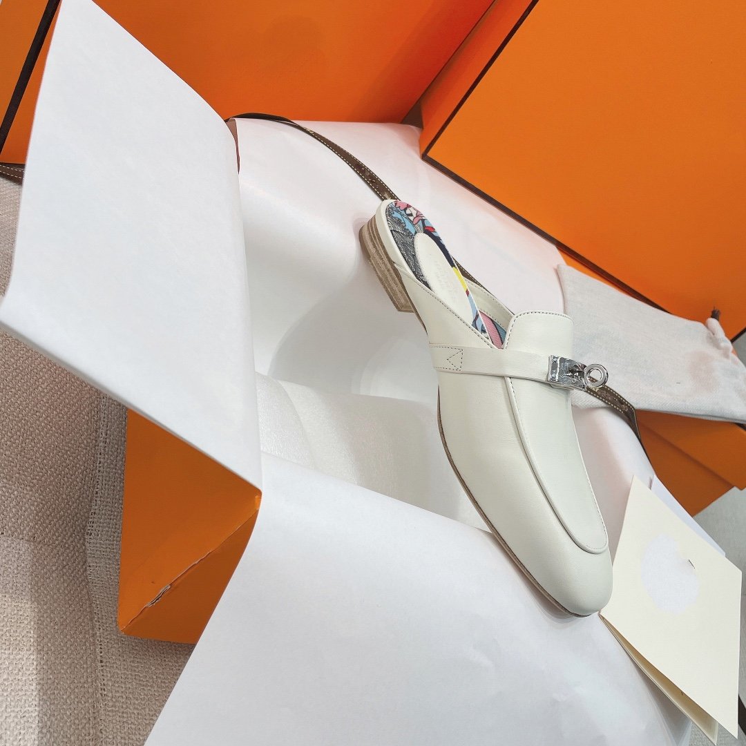 0Z Mule White Calfskin、mysite、Cacoeks