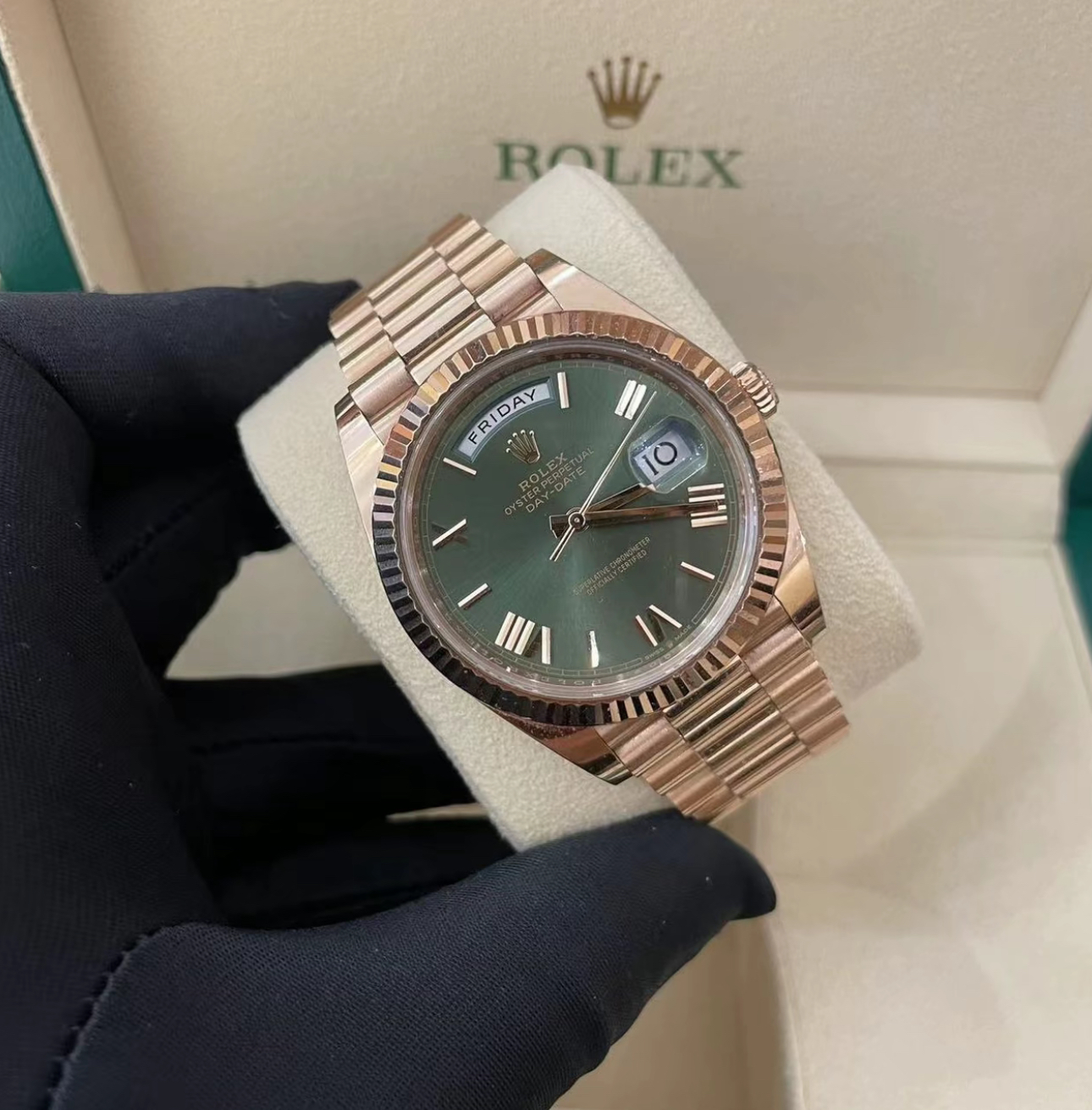 Rolex Day-Date Super Clone Swiss Replica Watch Ref 128235-0089 3255 Swiss Movement