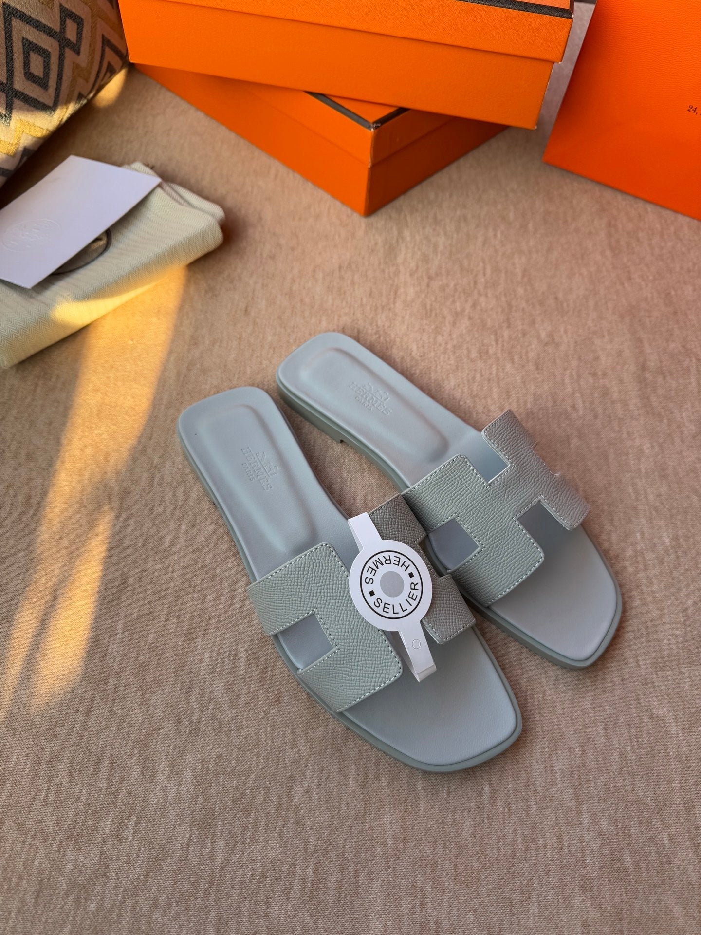 0RAN SANDALS IN WARM GRAY CALFSKIN、mysite、Cacoeks