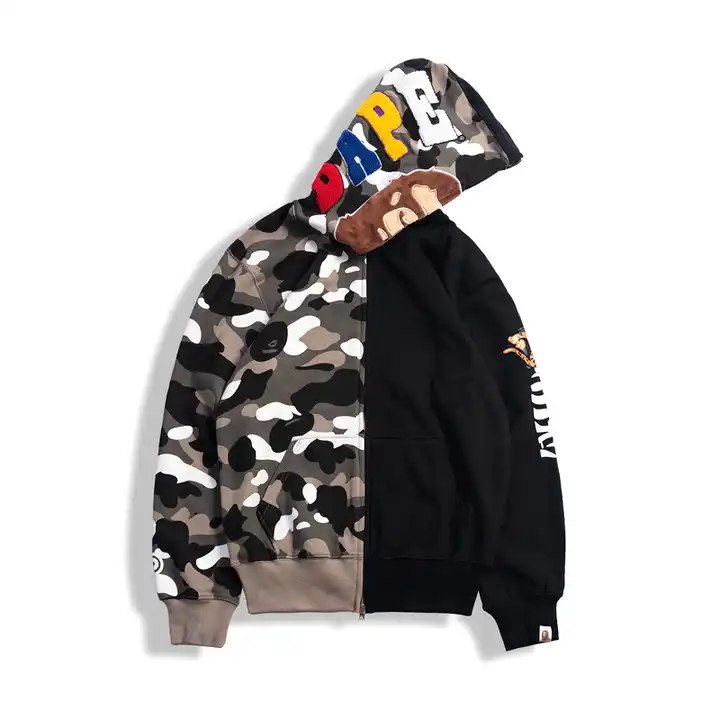 BAPE Shark Half Camo Black Hoodie、mysite、Cacoeks