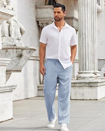 mens casual linen pants
