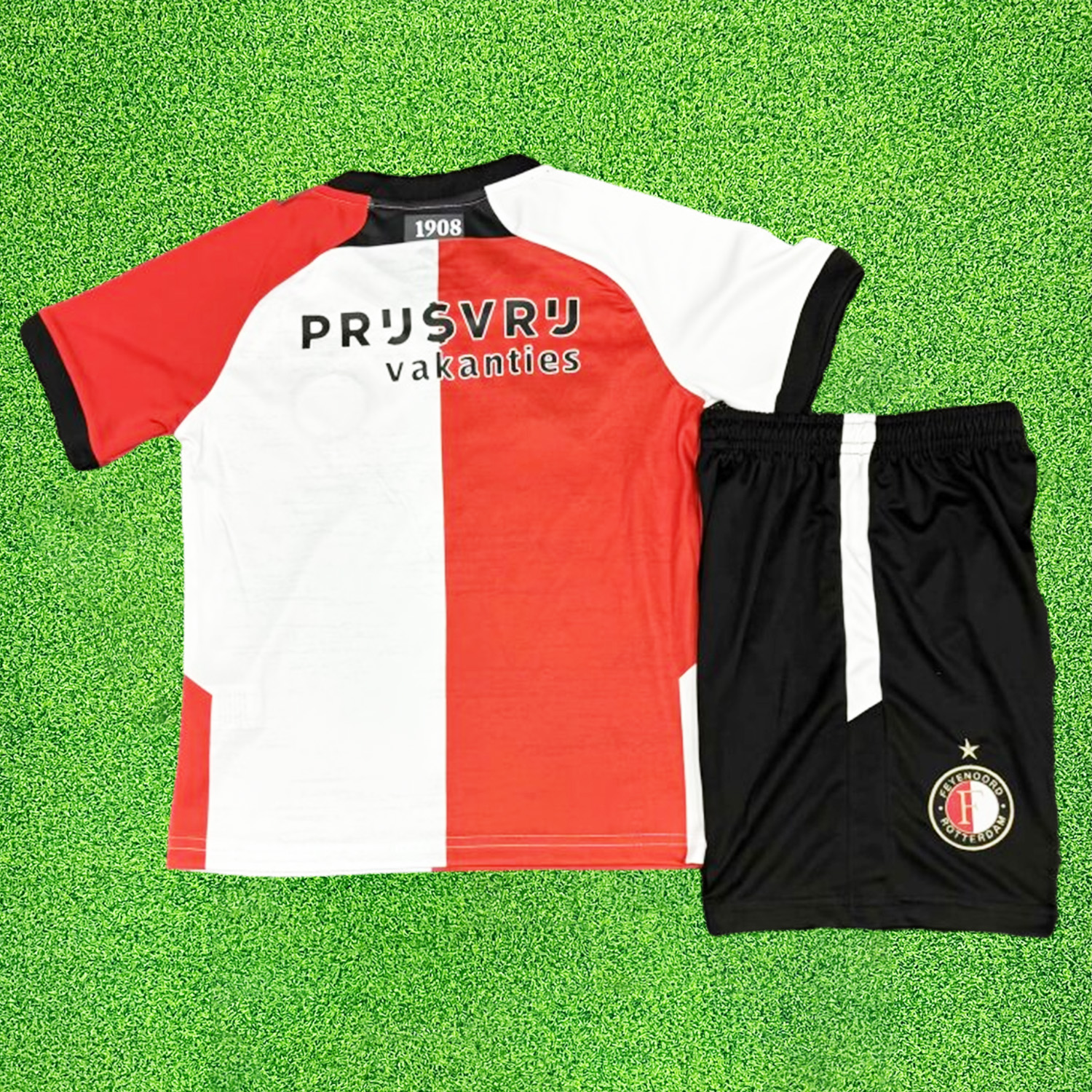ManixJersey.com | Feyenoord 24-25 Home Kids Kit -Customize Name, Number and Patch | Worldwide Shipping