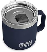 YETI Rambler 14 oz Mug, Vacuum Insulated, Stainless Steel with MagSlider Lid, Navy