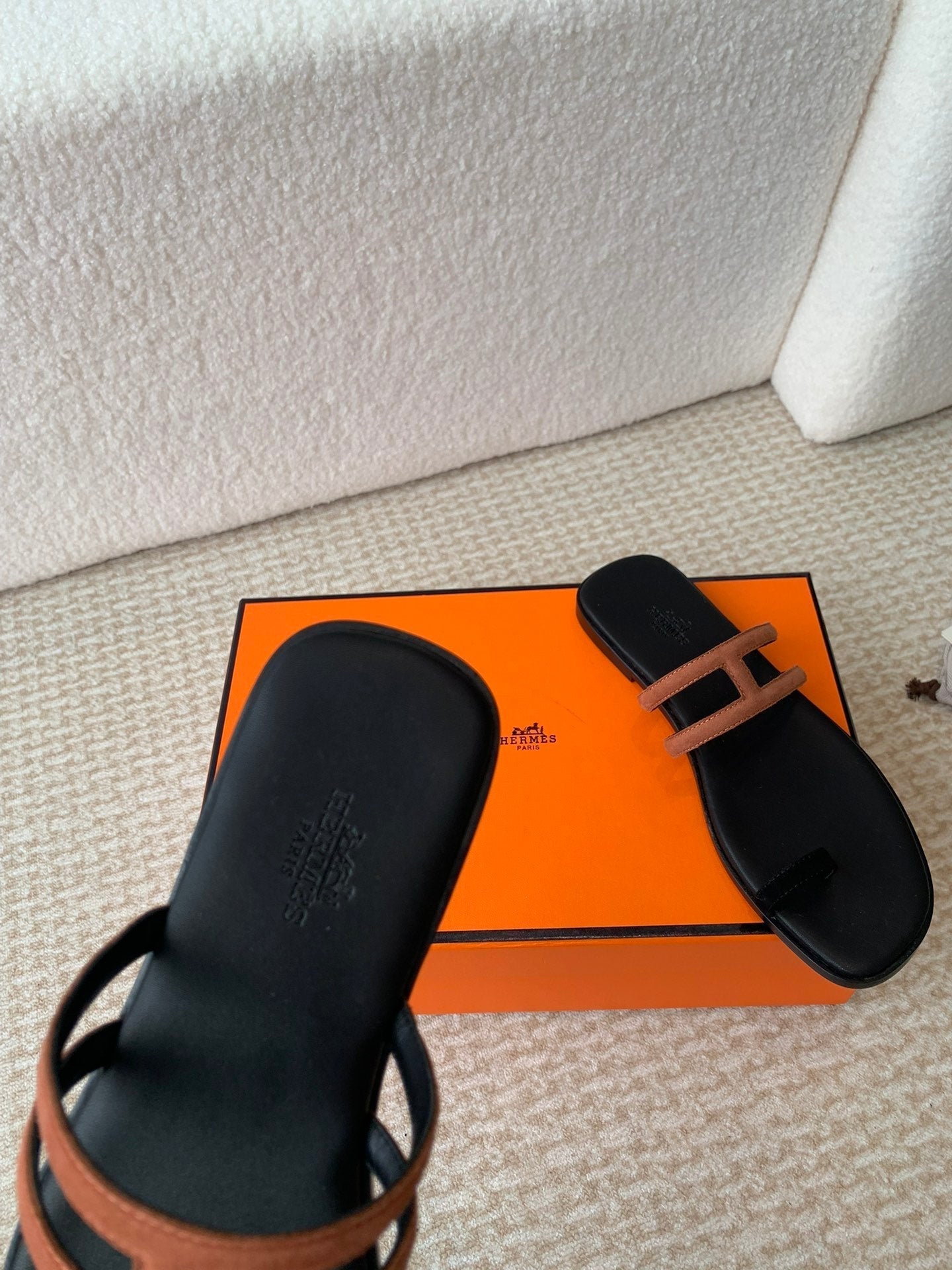 GEORGIA SANDALS BLACK MIX BROWN CALFSKIN、mysite、Cacoeks