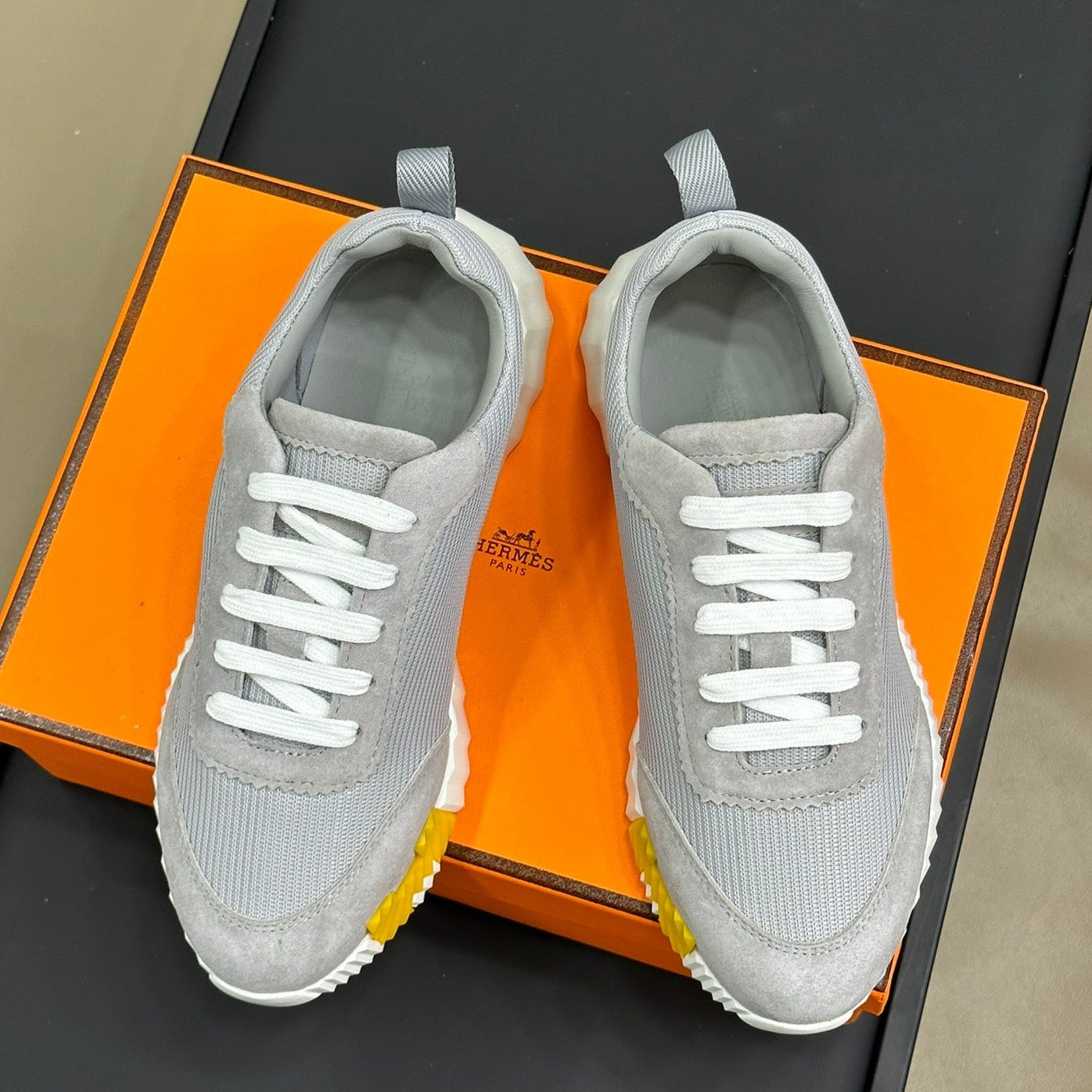 BOUNCING SNEAKERS LIGHT GRAY CALFSKIN、mysite、Cacoeks