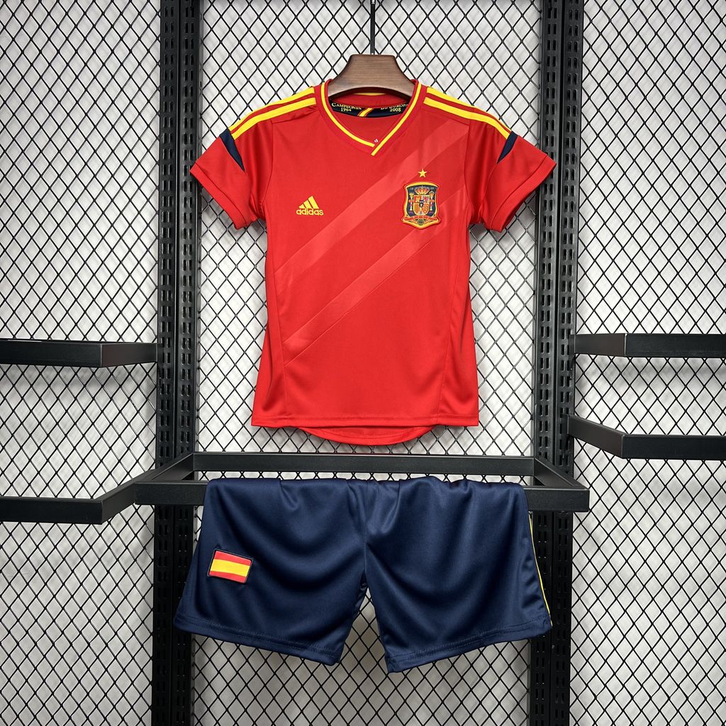 ManixJersey.com | Retro Spain 2012 Home Stadium Kids Kit -Customize Name, Number and Patch | Worldwide Shipping