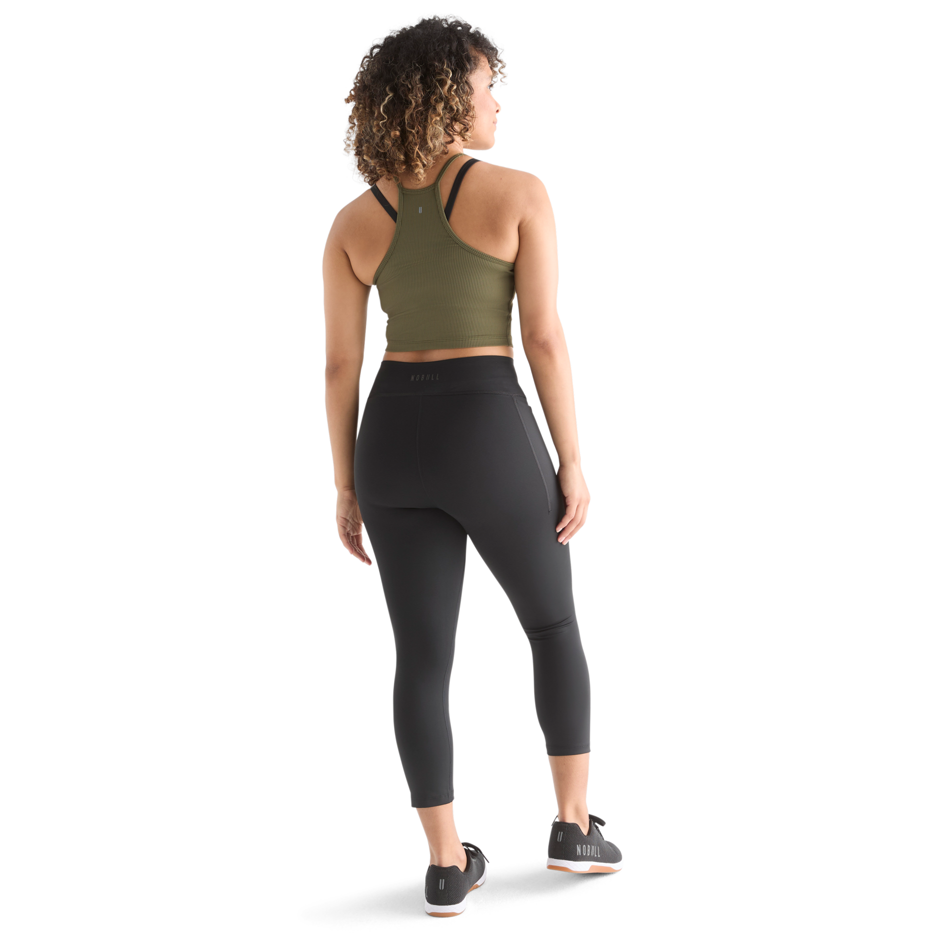 Women's Ribbed Halter Crop Tank