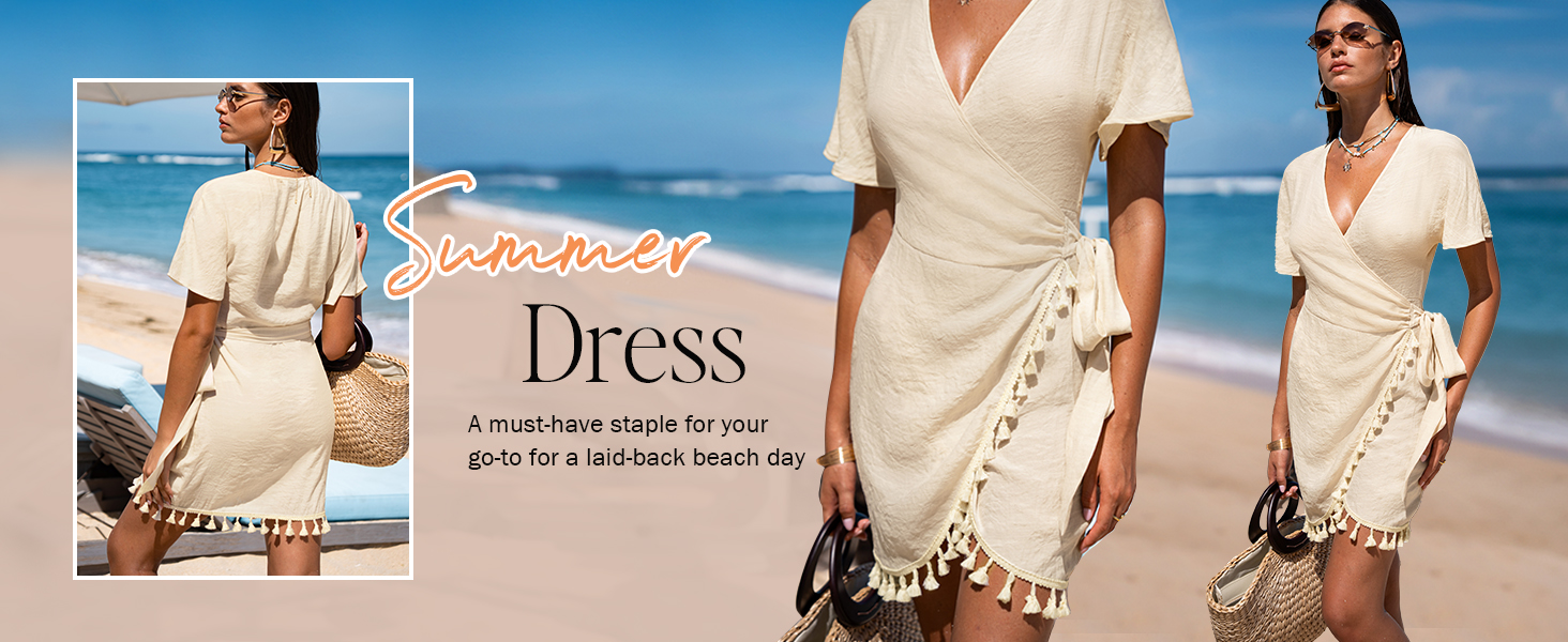 tassel coverup dress