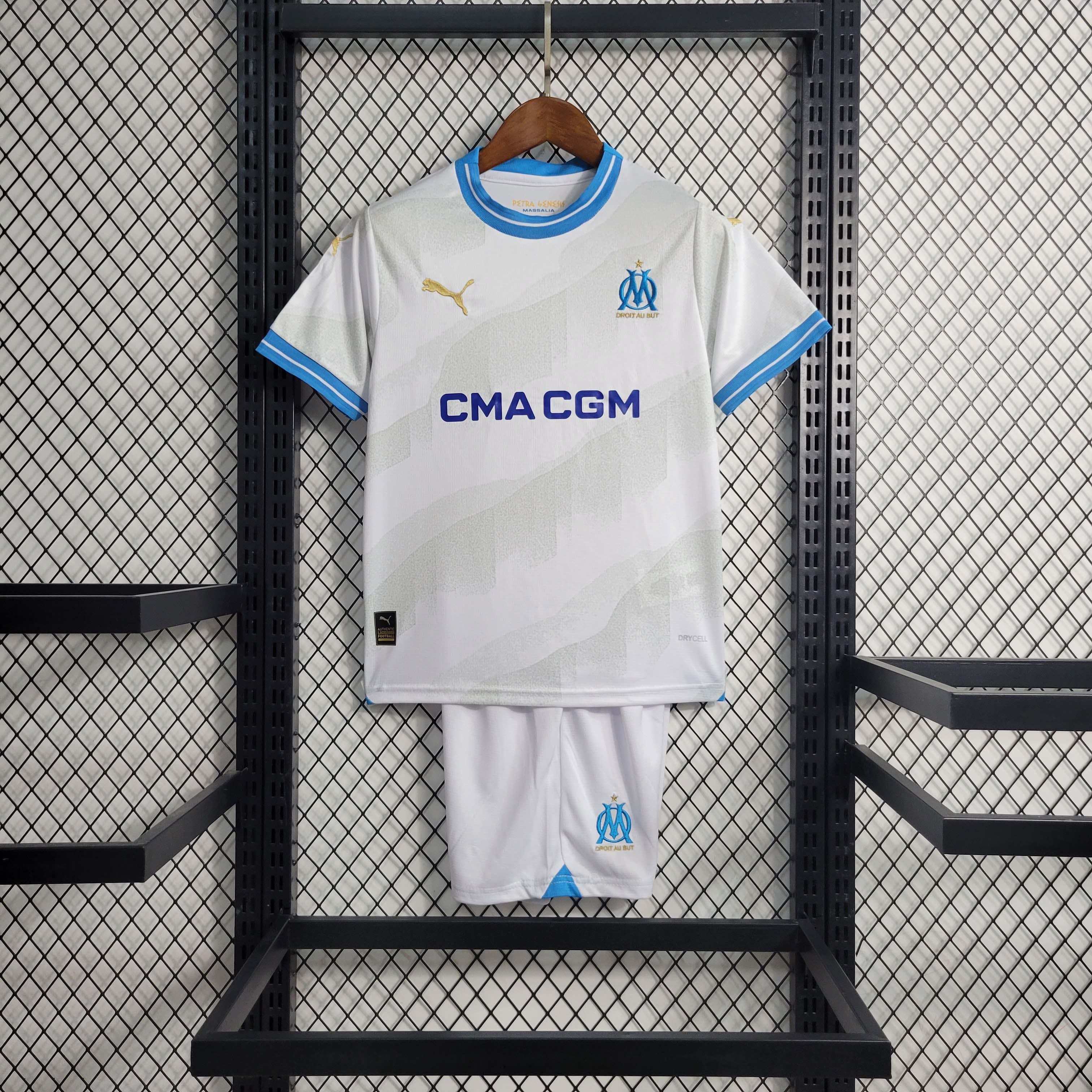 2023/2024 Olympique de Marseille Home Football Shirt 1:1 Thai Quality Kids Size:football jersey mysite: unitedjerseyfootball 邓江浪:football