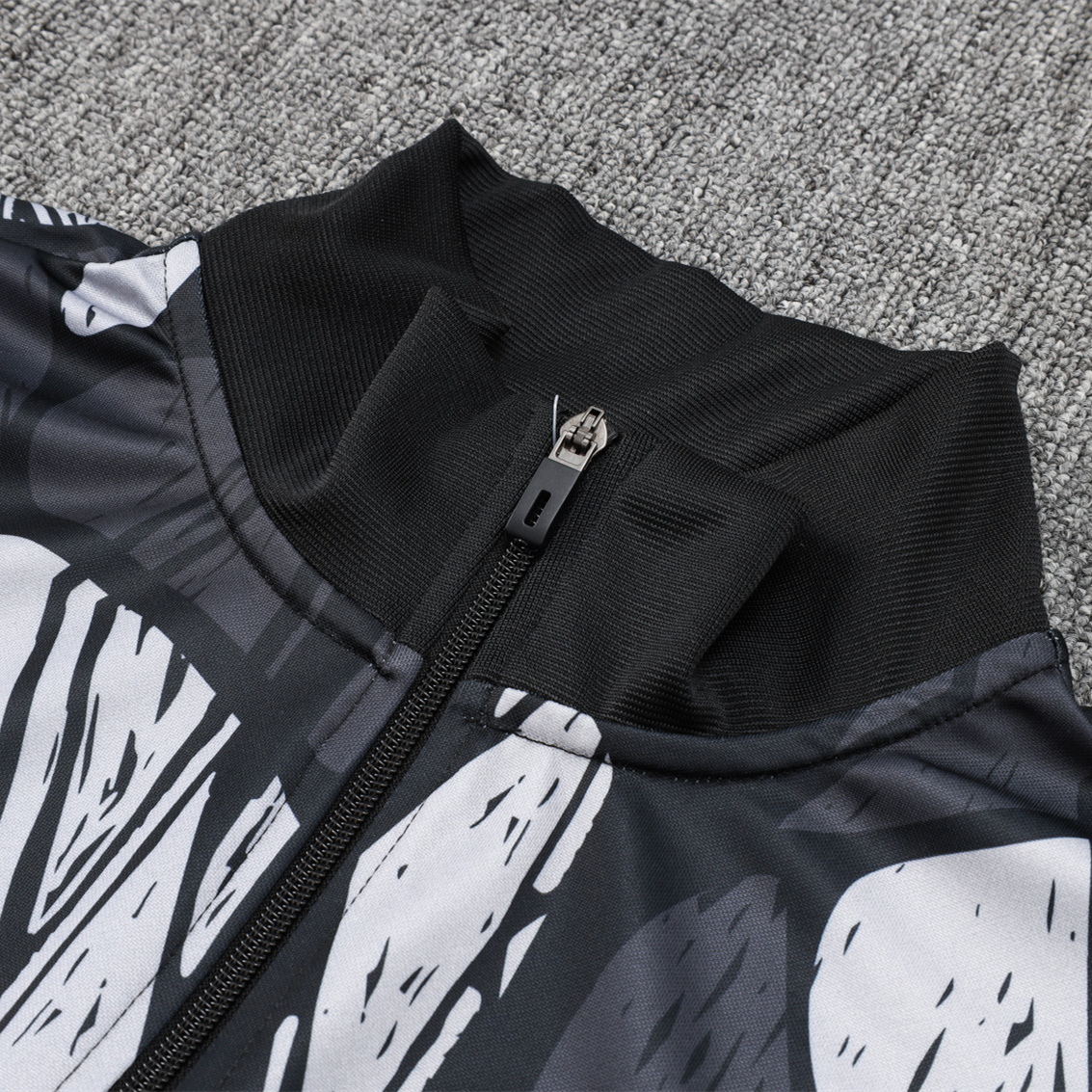 Higojerseys-Arsenal 24-25 Black Grey Windbreaker Jacket